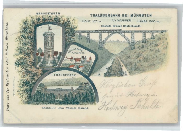 Muengsten asserthrum Talsperre Schloss Burg