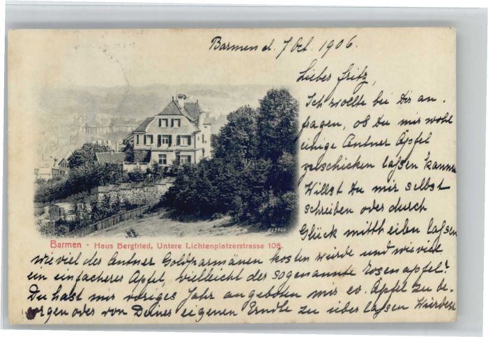 Barmen Wuppertal Haus Bergfried