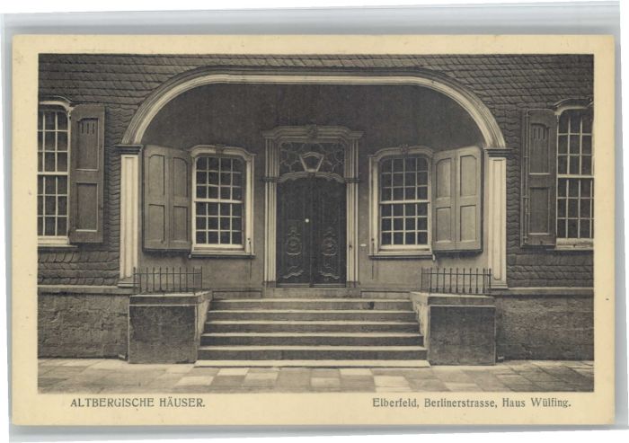 Elberfeld Wuppertal Elberfeld Berlinerstrasse Haus Wülfing