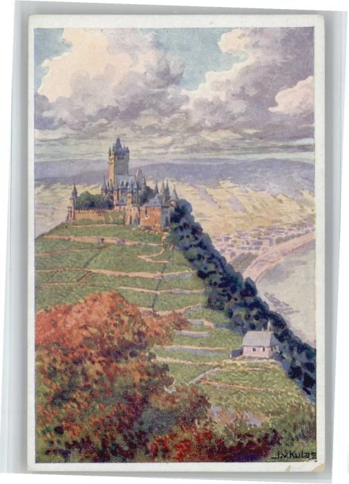 Cochem Künstler J. v. Kulas Burg Cochem