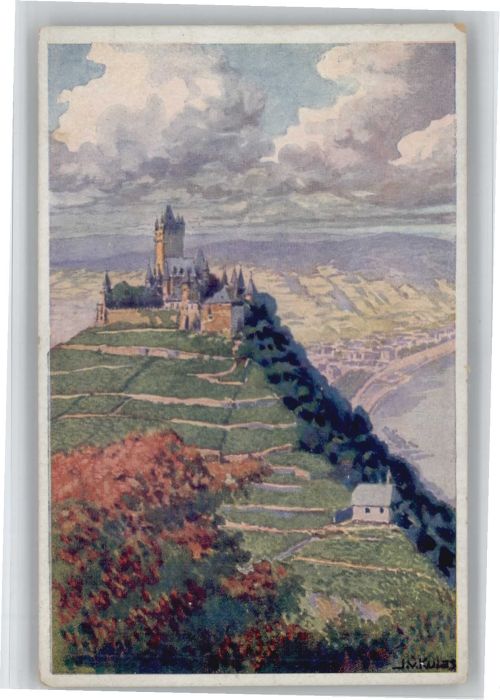 Cochem Künstler J. v. Kulas Burg Cochem