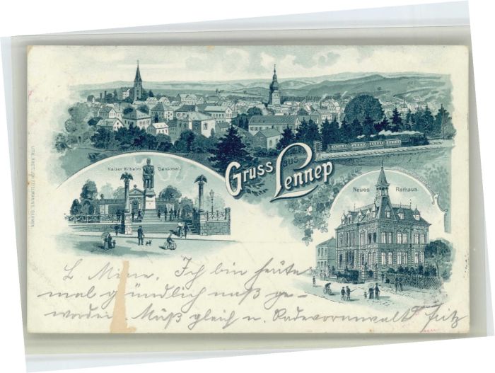 Lennep Rathaus Kaiser-Wilhelm-Denkmal