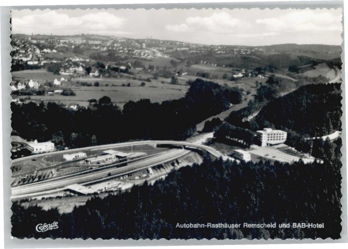 REMSCHEID NRW Fliegeraufnahme Autobahn Rasthaus Hotel