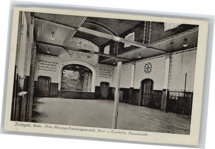 SOLINGEN NRW Turnhalle Festhalle Erziehungsanstalt