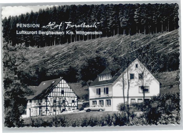 Berghausen Wittgenstein Pension Hof Forstbach