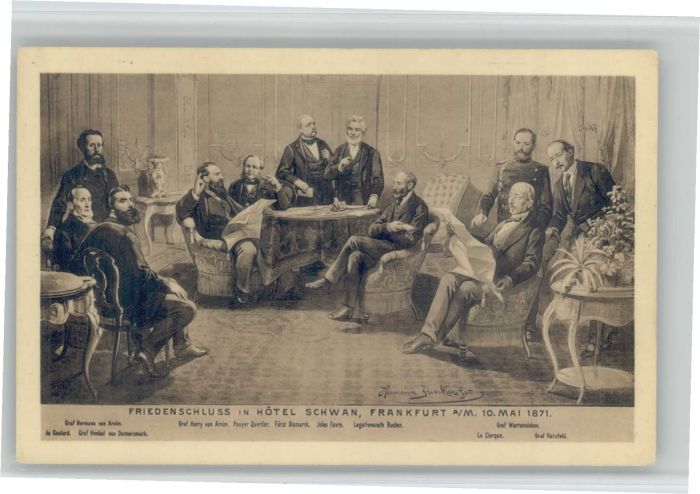Frankfurt Main Friedensschluss im Hotel Schwan