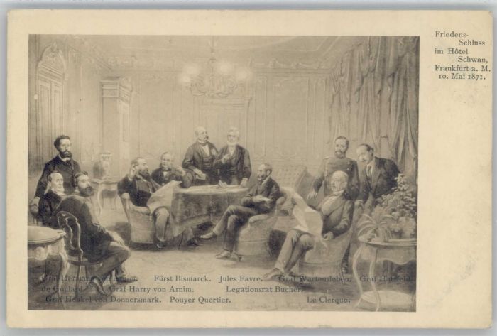 Frankfurt Main Friedensschluss im Hotel Schwan