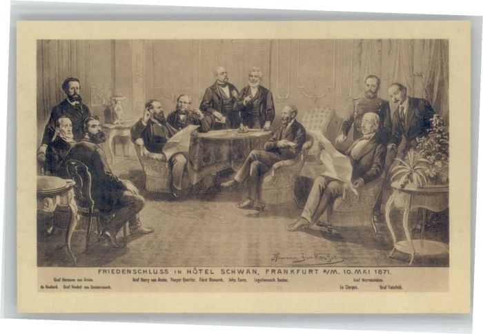 Frankfurt Main Friedensschluss im Hotel Schwan