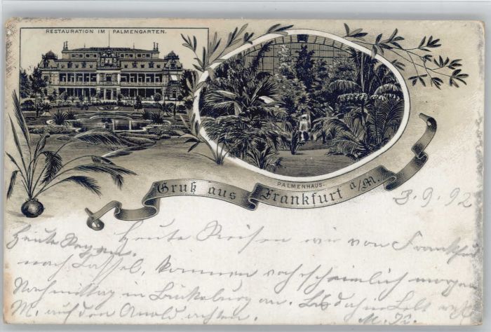 Frankfurt Main Palmenhaus Palmengarten