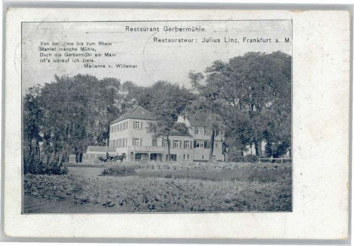 Frankfurt Main Restaurant Gerbermühle