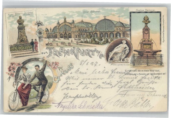 Frankfurt Main Stoltze Denkmal Kaiser Wilhelm Denkmal