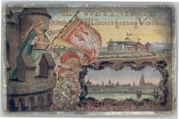 Frankfurt Main Wettstreit Männergesangvereine