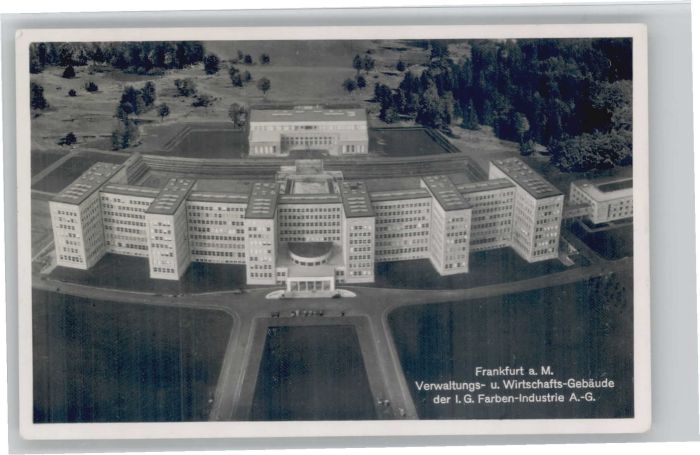 Frankfurt Main Fliegeraufnahme Farbenindustrie