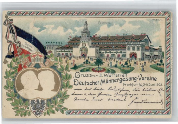 Frankfurt Main Wettstreit Männergesangvereine