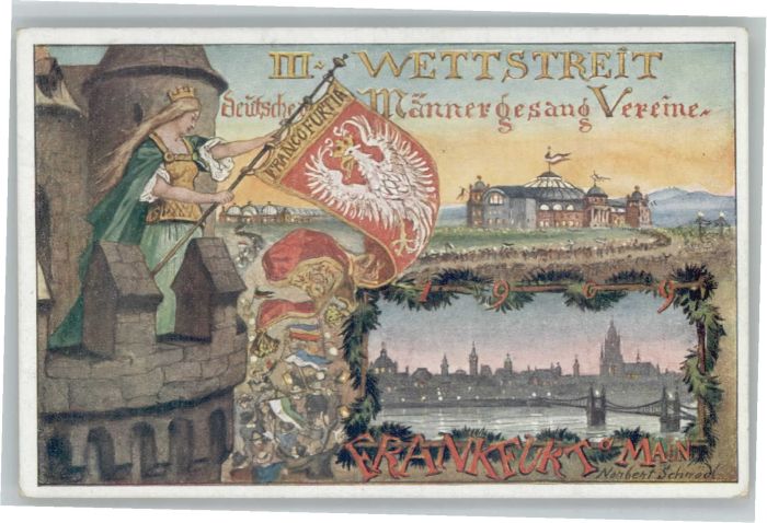 Frankfurt Main Wettstreit Männergesangvereine