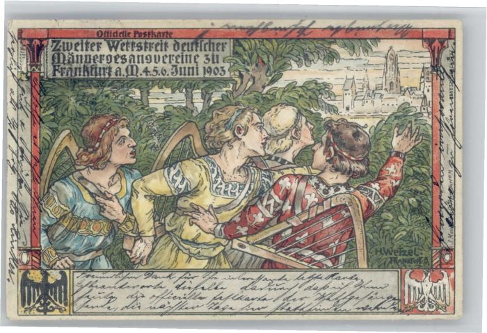 Frankfurt Main Wettstreit Männergesangvereine