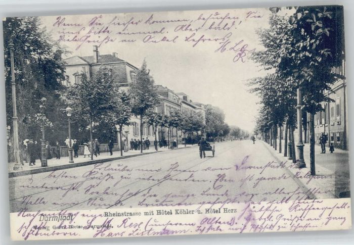 Darmstadt Rheinstrasse Hotel Köhler Hotel Kreuz