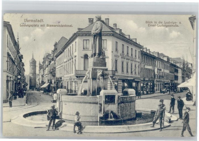 Darmstadt Ernst Ludwigstrasse Bismarck Denkmal Lu