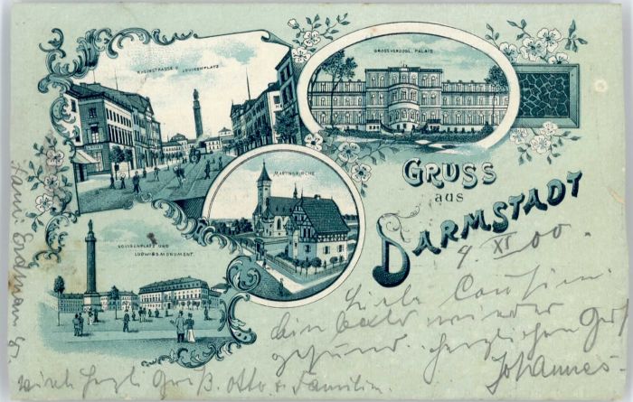 Darmstadt Rheinstrasse Grossherzog Palast Louisen