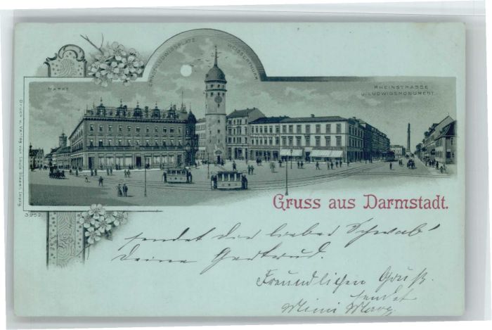 Darmstadt Ludwigsplatz Rheinstrasse Ludwigsmonume