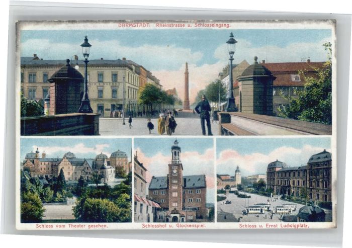 Darmstadt Rheinstrasse Schlosseingang Glockenspie