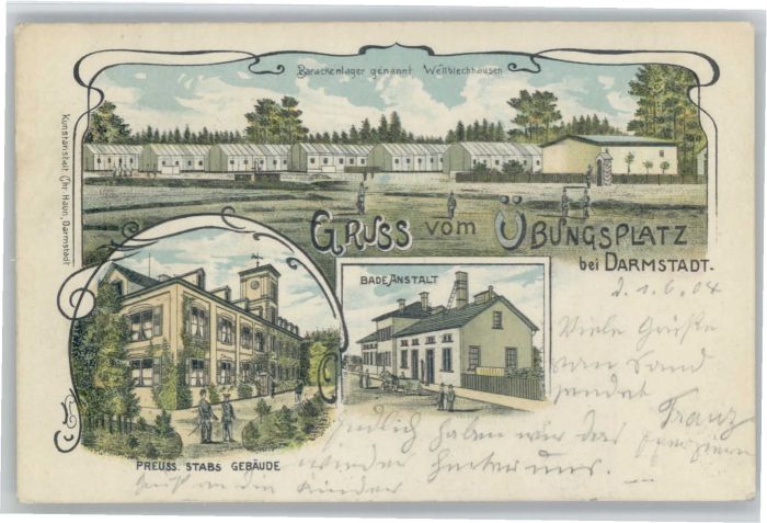 Darmstadt Truppenübungsplatz Stabsgebäude Wellble