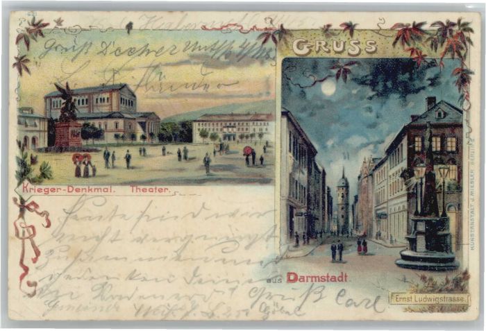 Darmstadt Kriegerdenkmal Theater Ernst Ludwigstra