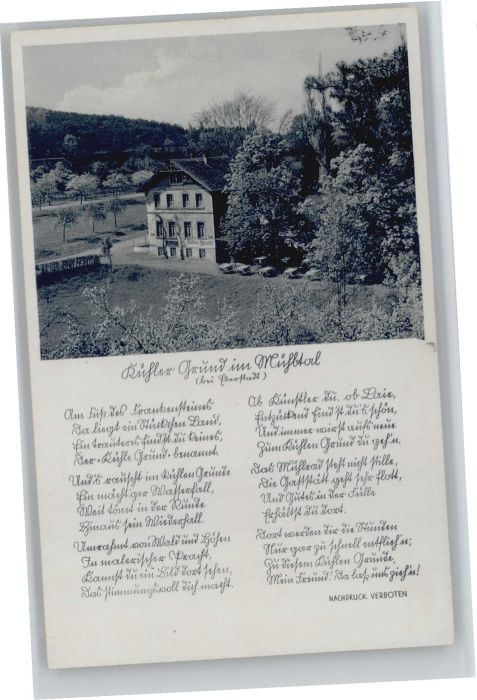 Eberstadt Darmstadt Gasthof Kühler Grund Gedicht