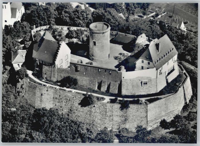 Hering Odenwald Fliegeraufnahme Burgschänke Veste Otzbe