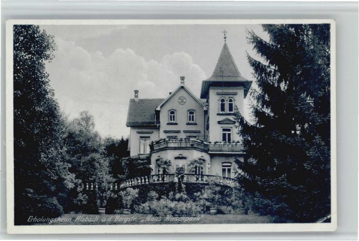 Alsbach Bergstrasse Alsbach Erholungsheim Haus Hirschpark