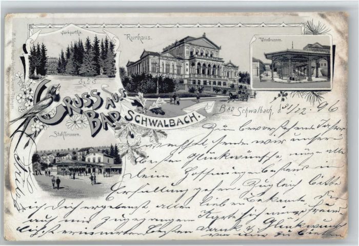 Bad Schwalbach Kurhaus Weinbrunnen Stahlbrunnen