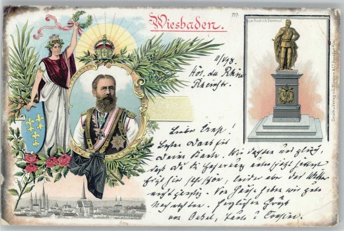 Wiesbaden Rheinhotel Denkmal Wappen