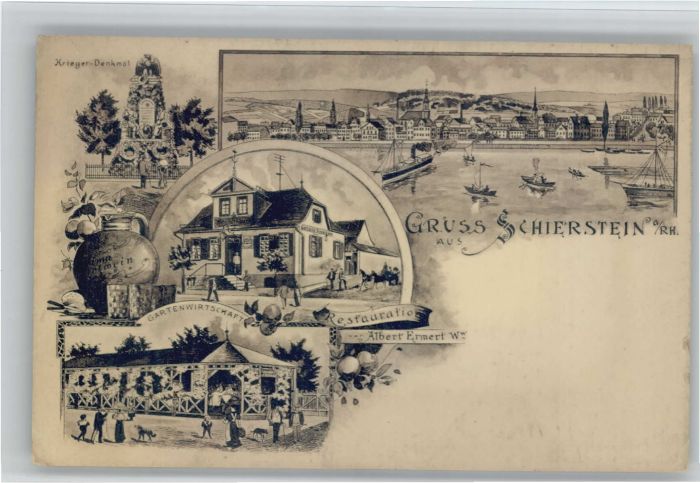 Schierstein Restaurant Albert Ermert Krieger-Denkma