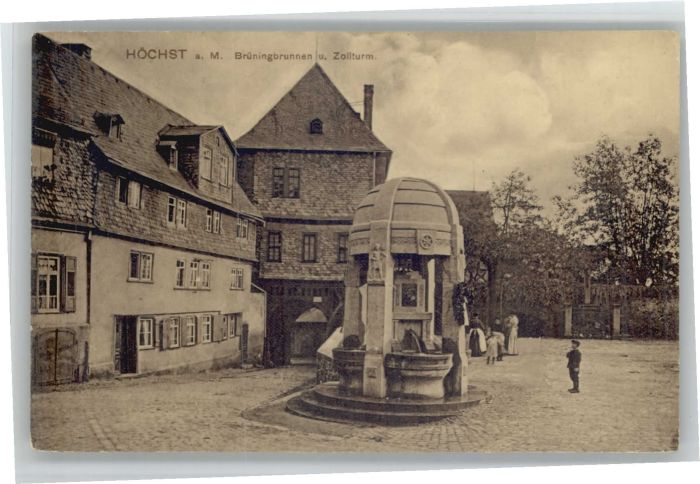 Hoechst Main Brüningbrunnen Zollturm