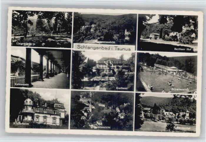Schlangenbad Taunus Berliner Hof Schwimmbad Schweizertal
