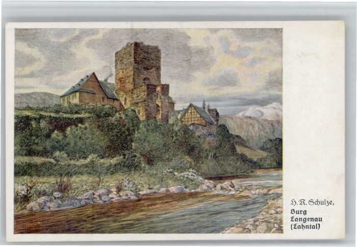 Obernhof Lahn Burg Langenau Künstler H. R. Schulze