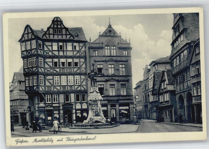 Giessen Lahn Giessen Marktplatz Kriegerdenkmal