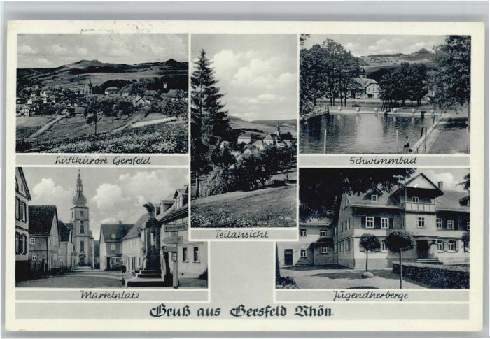 Gersfeld Rhoen arktplatz Jugendherberge Schwimmbad