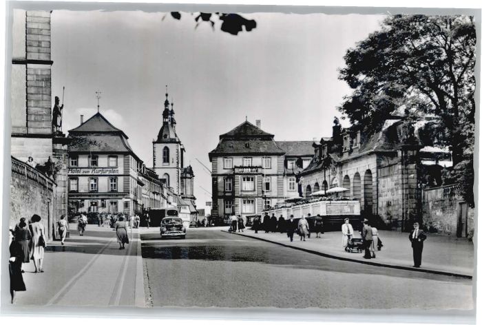FULDA Hessen Friedrichstrasse Kirche Hotel zum Kurfuersten