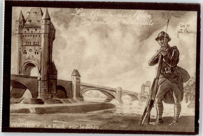 Worms Brücke Soldat