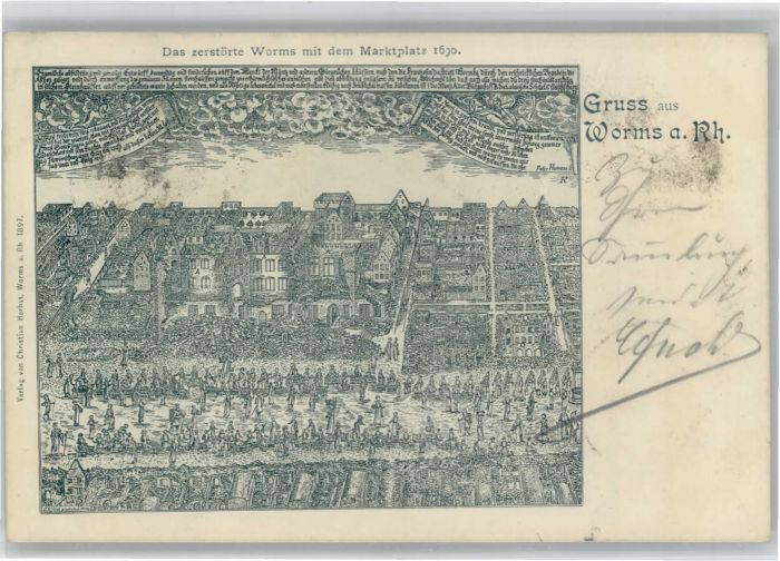 Worms Marktplatz anno 1690