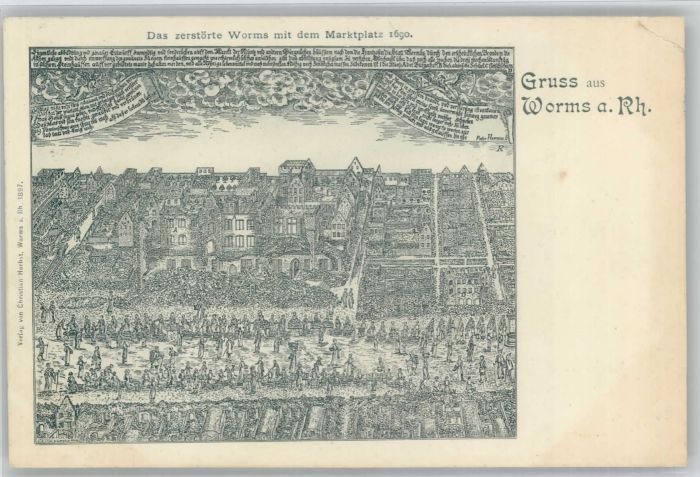 Worms Marktplatz anno 1690
