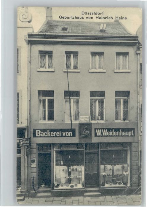 DuessELDORF  CITY eburtshaus von Heinrich Heine Baeckerei Weidenhaupt x