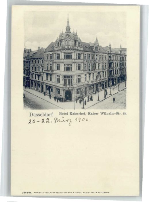 Duesseldorf otel Kaiserhof Kaiser Wilhelm Strasse