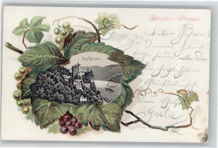 Ruedesheim Rhein Stempelabschlag] Burg Rheinstein