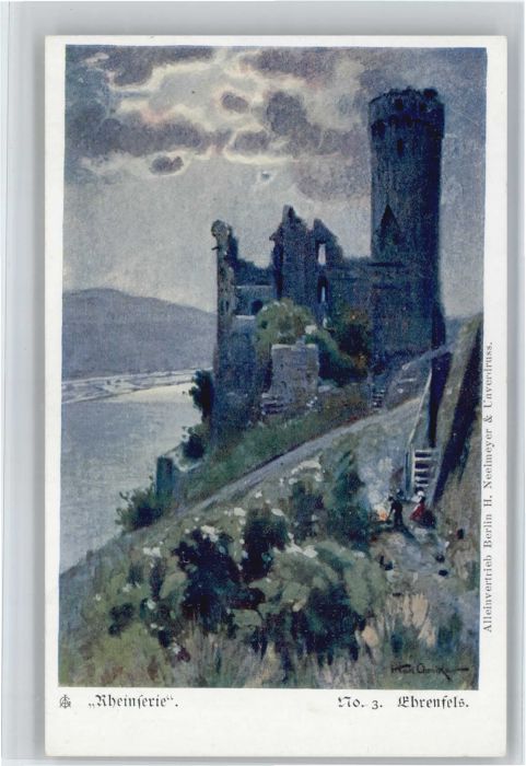 Ruedesheim Rhein Ehrenfels Künstler Karl Oenike *