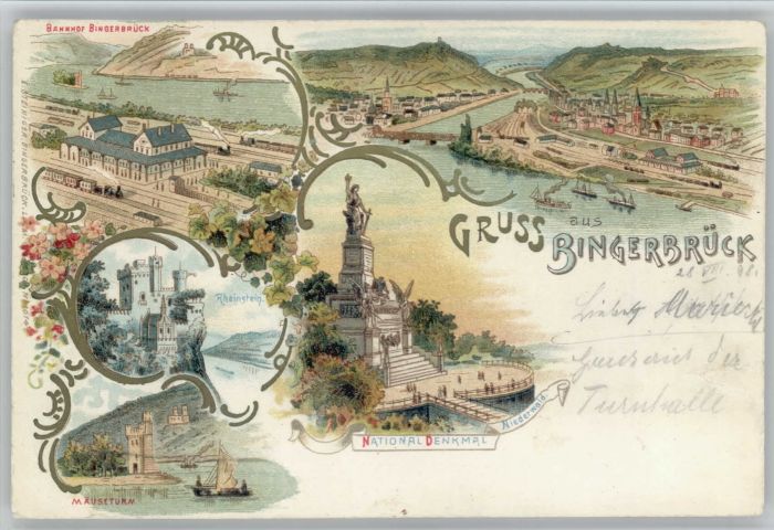 Bingerbrueck ahnhof Rheinstein Mäuseturm Nationalden