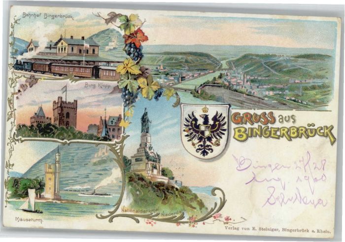 Bingerbrueck ahnhof Burg Klopp Mäuseturm Nationalden