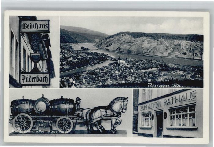 Bingen Rhein Bingen Weinhaus Puderbach Weinwagen Gas