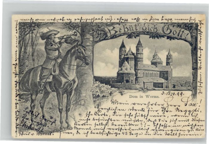 Worms Dom Pferd Reiter